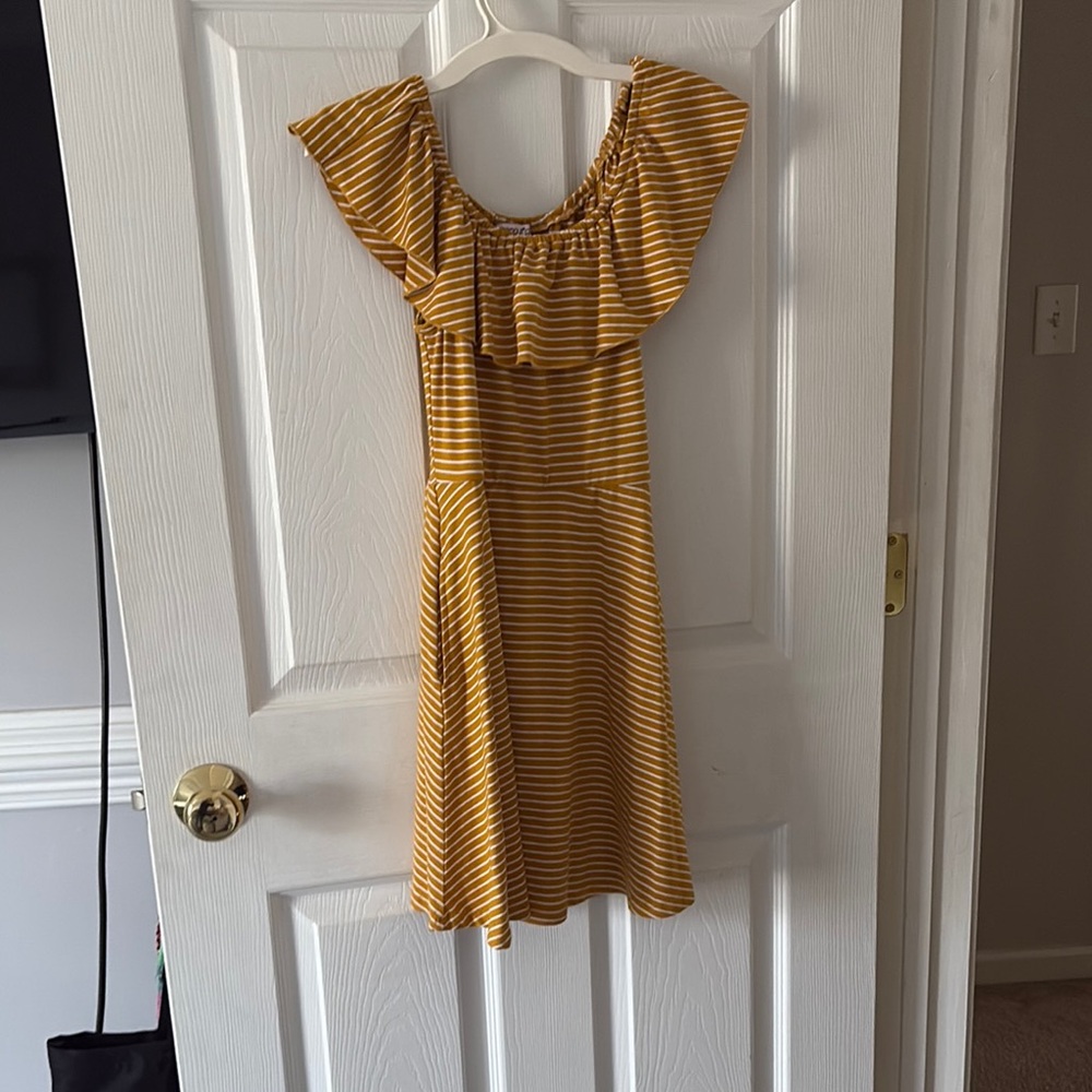 Chenault Girl Mustard Striped Top